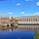 A hydroelectric dam by a body of water and trees